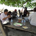 Lunch at the villagers house